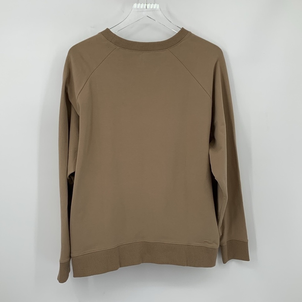 Universal Standard Peachy Terry side zip pullover sweatshirt top tan new M 2X - Picture 4 of 5